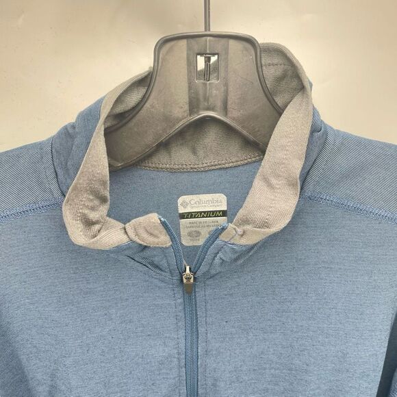 Columbia Mens Pullover Sweatshirt Half Zip Long Sleeve Navy Blue Size Small - Picture 9 of 11